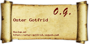 Oster Gotfrid névjegykártya